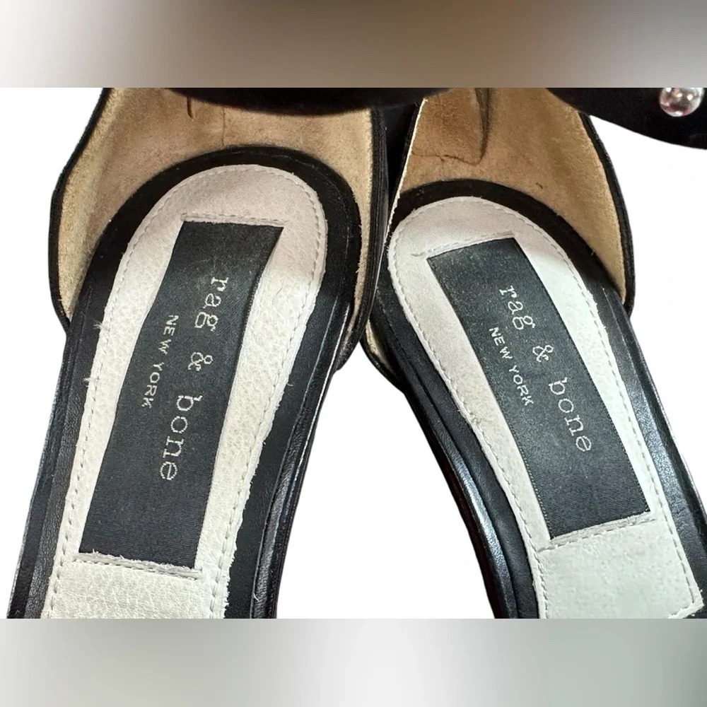 Rag & Bone Tamira II Sandal Pump in Black Leather - Picture 8 of 8